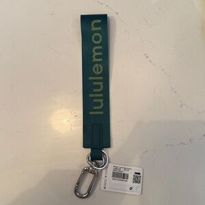 NWT Lululemon Never Lost lanyard Key Chain Green Jasper/ Sonic Yellow